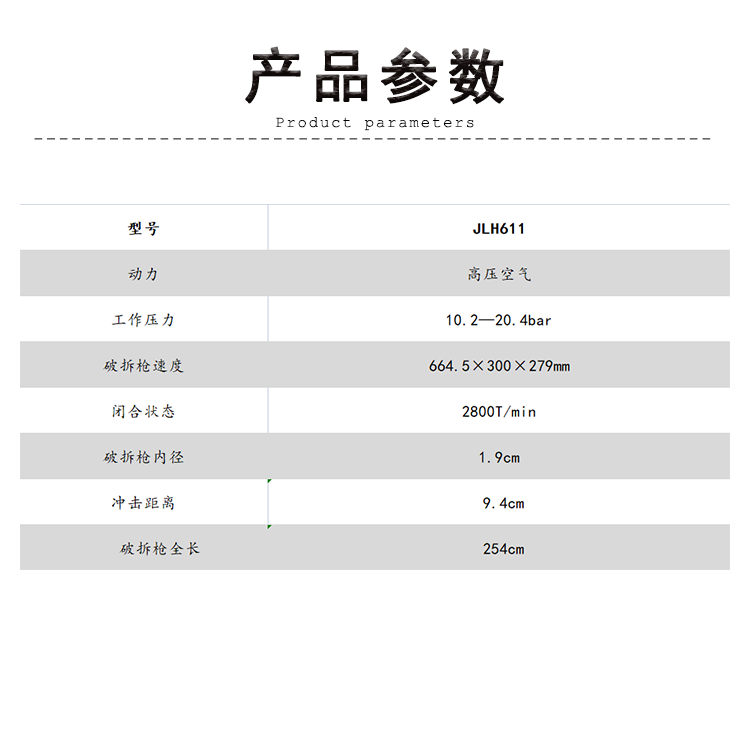 产品参数